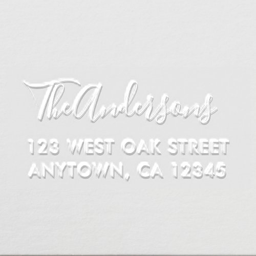 Modern Calligraphy Script Name Return Address Embosser