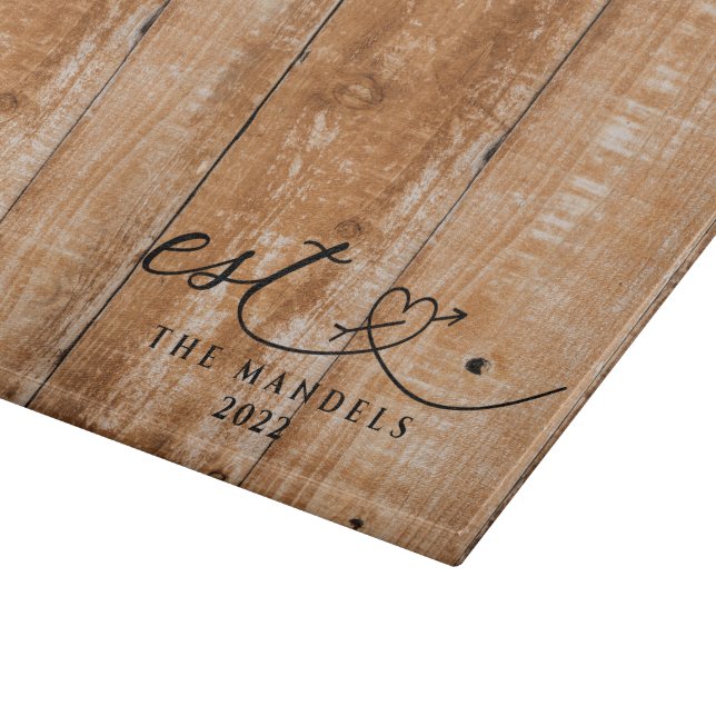 Modern Calligraphy Script Personalized  Cutting Board