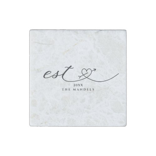 Modern Calligraphy Script Personalized   Stone Magnet
