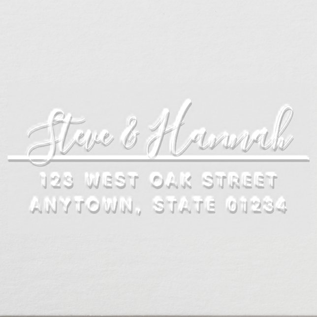 Modern Calligraphy Script Return Address Embosser (Design)
