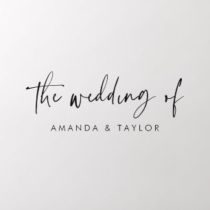 Modern Calligraphy Script The Wedding Of Wall Decal