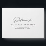 Modern Calligraphy Script Wedding Address Label Envelope<br><div class="desc">Make your wedding invitations magical with these modern calligraphy script wedding address label envelopes. The elegant and stylish design features a beautiful calligraphy script font that adds a touch of sophistication to your invitations. Perfect for any wedding theme, these envelopes can be customized with your own address label for a...</div>