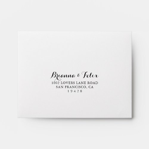 Modern Calligraphy Self_Addressed RSVP Envelope