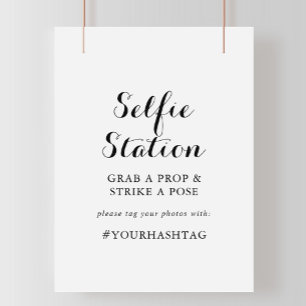 Modern Calligraphy Selfie Station Sign