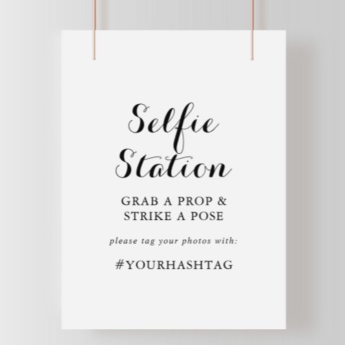 Modern Calligraphy Selfie Station Sign