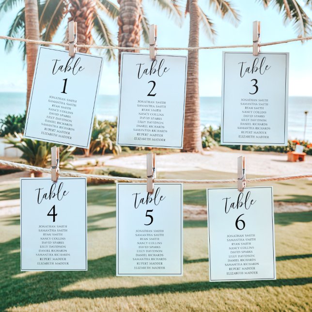 Modern Calligraphy Setting Chart Wedding Table Number (Creator Uploaded)