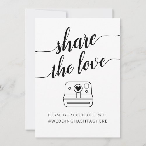 Modern Calligraphy Share the Love Hashtag Sign