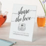 Modern Calligraphy Share the Love Wedding Hashtag Pedestal Sign