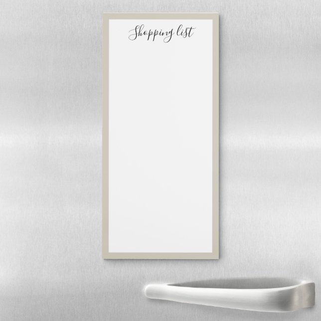 Modern Calligraphy Shopping List Magnetic Notepad (In Situ)