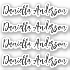 Modern Calligraphy Signature Name Vinyl Label, Sticker