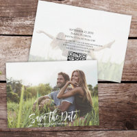Modern Calligraphy Simple Photo Trendy QR Code