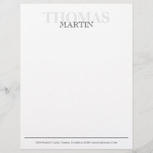Modern Calligraphy Simple Typography Name Template Letterhead
