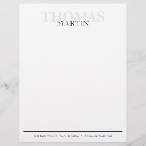 Modern Calligraphy Simple Typography Name Template Letterhead