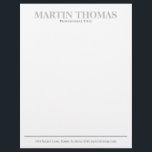 Modern Calligraphy Simple Typography Professional Letterhead<br><div class="desc">This design features modern elegant typography monogram,  simple clean line address name,  simple minimalist minimal style,  classic basic template layout,  return address home office business,  professional stationery paper,  letter writing mailing occupation,  simple stationery template,  minimalist letter paper style,  letter stationery</div>