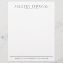 Modern Calligraphy Simple Typography Professional Letterhead