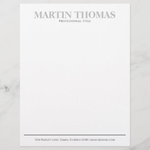 Modern Calligraphy Simple Typography Professional Letterhead