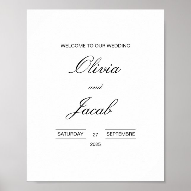 Modern Calligraphy Templett Instant Download Weddi Poster (Front)