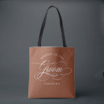Modern calligraphy terracotta Mother of the Bride Tote Bag<br><div class="desc">A timeless and elegant mother of the bride gift tote bag featuring refined calligraphy script on a classic background,  perfect for a formal and sophisticated wedding celebration. For customization or additional products featuring this design,  please feel free to contact me.</div>