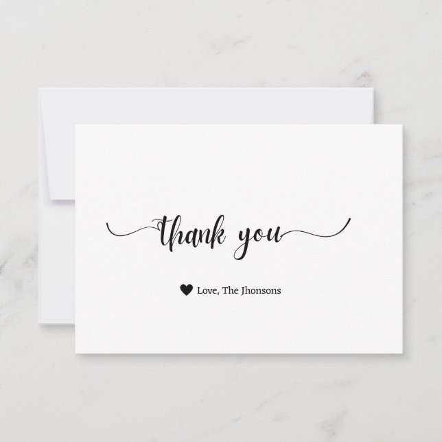 Modern Calligraphy thank you appreciation card (Front)