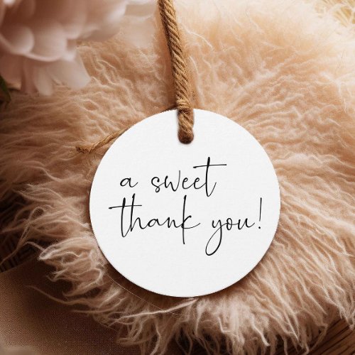 Modern Calligraphy Thank You Wedding Favor Tags