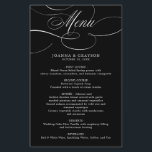 Modern calligraphy timeless black wedding Menu<br><div class="desc">A timeless and elegant wedding menu featuring refined calligraphy script on a classic background,  perfect for a formal and sophisticated wedding celebration. For customization or additional products featuring this design,  please feel free to contact me.</div>