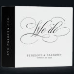 Modern calligraphy timeless black & white wedding 3 ring binder<br><div class="desc">A timeless and elegant wedding photo binder featuring refined calligraphy script on a classic background,  perfect for a formal and sophisticated wedding celebration. For customization or additional products featuring this design,  please feel free to contact me.</div>