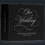 Modern calligraphy timeless black & white wedding 3 ring binder<br><div class="desc">A timeless and elegant wedding photo binder featuring refined calligraphy script on a classic background,  perfect for a formal and sophisticated wedding celebration. For customization or additional products featuring this design,  please feel free to contact me.</div>
