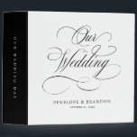 Modern calligraphy timeless black & white wedding 3 ring binder<br><div class="desc">A timeless and elegant wedding photo binder featuring refined calligraphy script on a classic background,  perfect for a formal and sophisticated wedding celebration. For customization or additional products featuring this design,  please feel free to contact me.</div>