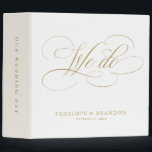 Modern calligraphy timeless gold and white wedding 3 ring binder<br><div class="desc">A timeless and elegant wedding photo binder featuring refined calligraphy script on a classic background,  perfect for a formal and sophisticated wedding celebration. For customization or additional products featuring this design,  please feel free to contact me.</div>