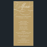 Modern calligraphy timeless gold and white wedding menu<br><div class="desc">A timeless and elegant wedding menu featuring refined calligraphy script on a classic background,  perfect for a formal and sophisticated wedding celebration. For customization or additional products featuring this design,  please feel free to contact me.</div>