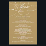 Modern calligraphy timeless gold wedding Menu<br><div class="desc">A timeless and elegant wedding menu featuring refined calligraphy script on a classic background,  perfect for a formal and sophisticated wedding celebration. For customization or additional products featuring this design,  please feel free to contact me.</div>