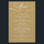 Modern calligraphy timeless gold wedding Menu<br><div class="desc">A timeless and elegant wedding menu featuring refined calligraphy script on a classic background,  perfect for a formal and sophisticated wedding celebration. For customization or additional products featuring this design,  please feel free to contact me.</div>