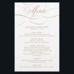 Modern calligraphy timeless gold wedding Menu<br><div class="desc">A timeless and elegant wedding menu featuring refined calligraphy script on a classic background,  perfect for a formal and sophisticated wedding celebration. For customization or additional products featuring this design,  please feel free to contact me.</div>
