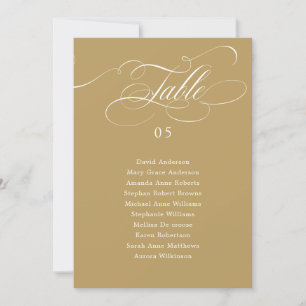 Modern calligraphy timeless Seating Chart Card