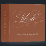 Modern calligraphy timeless terracotta wedding 3 ring binder<br><div class="desc">A timeless and elegant wedding photo binder featuring refined calligraphy script on a classic background,  perfect for a formal and sophisticated wedding celebration. For customization or additional products featuring this design,  please feel free to contact me.</div>