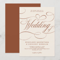 Modern Calligraphy Timeless Terracotta Wedding