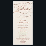 Modern Calligraphy Timeless Terracotta Wedding Program<br><div class="desc">A timeless terracotta dessert theme  and elegant wedding program featuring refined calligraphy script on a classic background,  perfect for a formal and sophisticated wedding celebration. For customization or additional products featuring this design,  please feel free to contact me.</div>