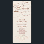 Modern Calligraphy Timeless Terracotta Wedding Program<br><div class="desc">A timeless terracotta dessert theme  and elegant wedding program featuring refined calligraphy script on a classic background,  perfect for a formal and sophisticated wedding celebration. For customization or additional products featuring this design,  please feel free to contact me.</div>