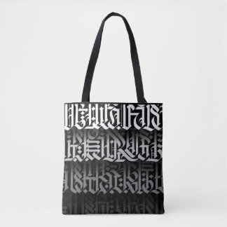 Modern calligraphy tote bag