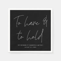 Modern Calligraphy Vows Black Wedding