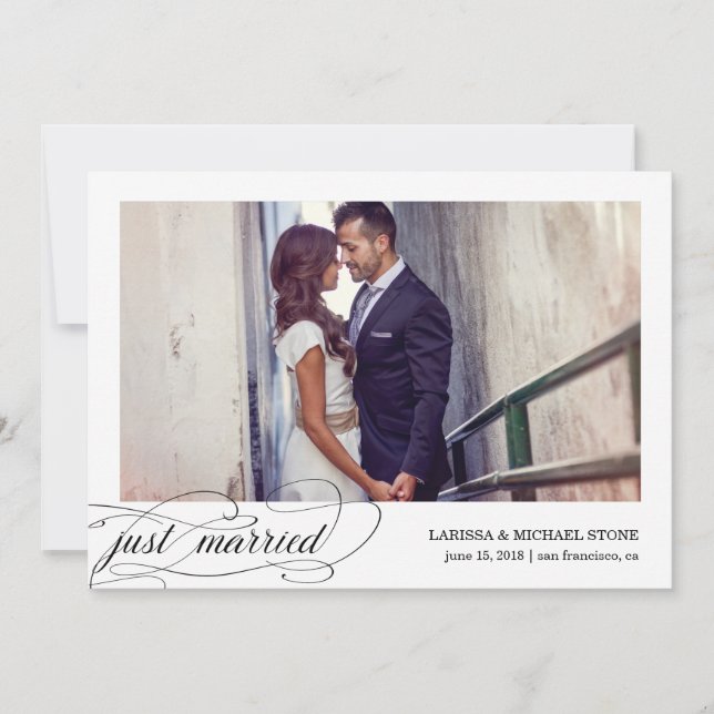 Modern Calligraphy | Wedding Announcement (Front)