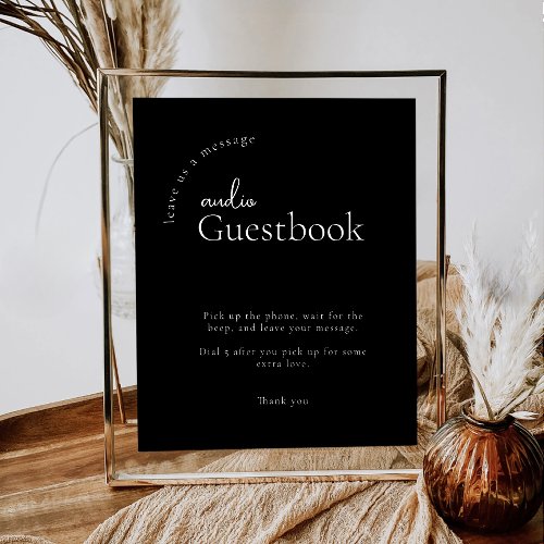 Modern Calligraphy Wedding Audio Guestbook Sign