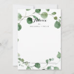 Modern Calligraphy Wedding Eucalyptus Advice Card<br><div class="desc">This modern calligraphy wedding eucalyptus advice card is perfect for a simple wedding. The design features watercolor hand-drawn elegant botanical eucalyptus branches and leaves. These cards are perfect for a wedding, bridal shower, baby shower, graduation party & more. Personalize the cards with the names of the bride and groom, parents-to-be...</div>
