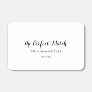 Modern Calligraphy Wedding Favor Matchboxes