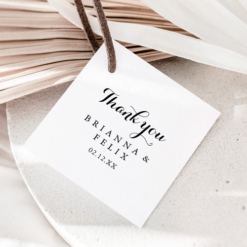 Modern Calligraphy Wedding Favor Tags