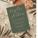 Modern Calligraphy Wedding Invitation Magnet<br><div class="desc">Minimalist modern design featuring beautiful calligraphy script! Look for matching RSVP card in the same collection!</div>