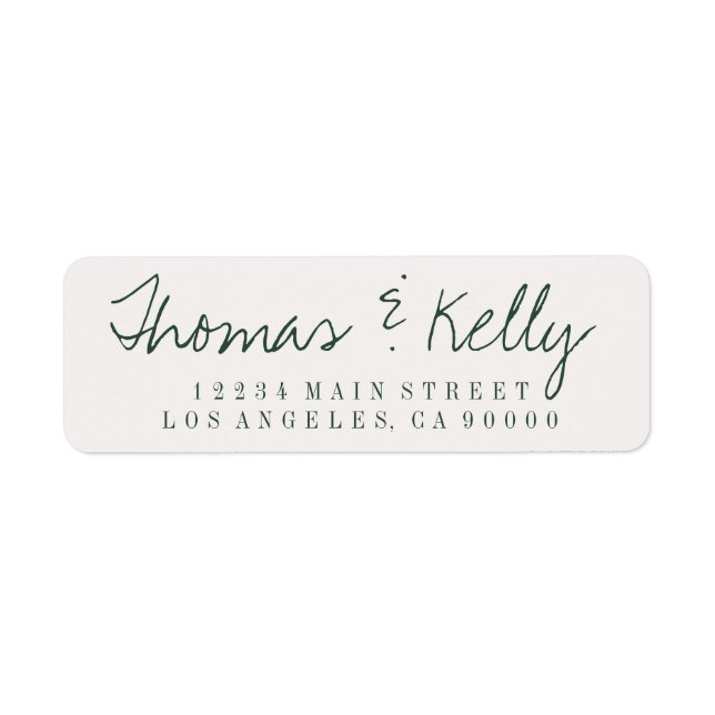 Modern Calligraphy Wedding Labels (Front)