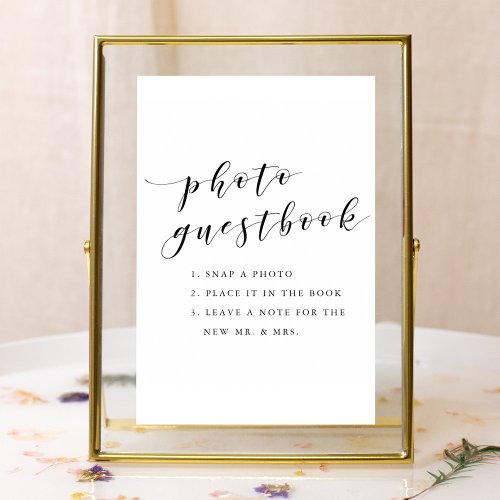 Modern Calligraphy Wedding Photo Guestbook Sign