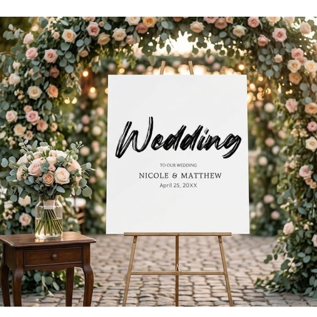 Modern Calligraphy Wedding Reception Sign (Creator Uploaded)