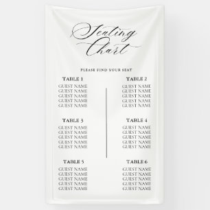 Modern Calligraphy Wedding Seating Chart Sign